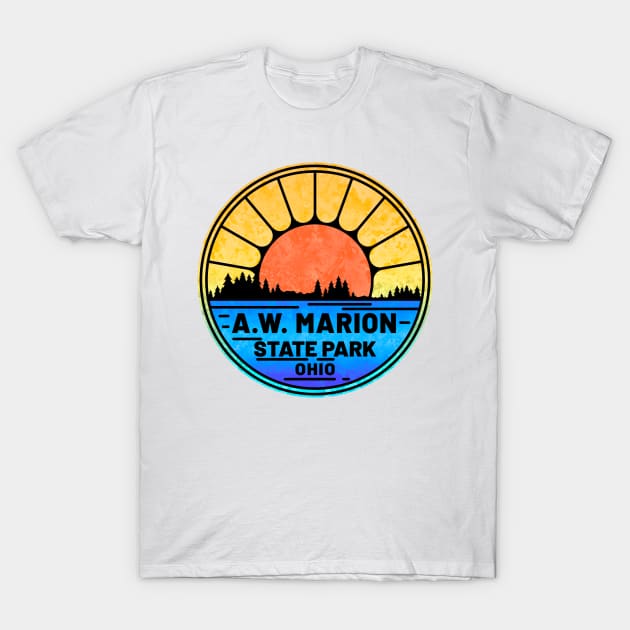 A.W Marion State Park Ohio OH Hargus Lake T-Shirt by TravelTime